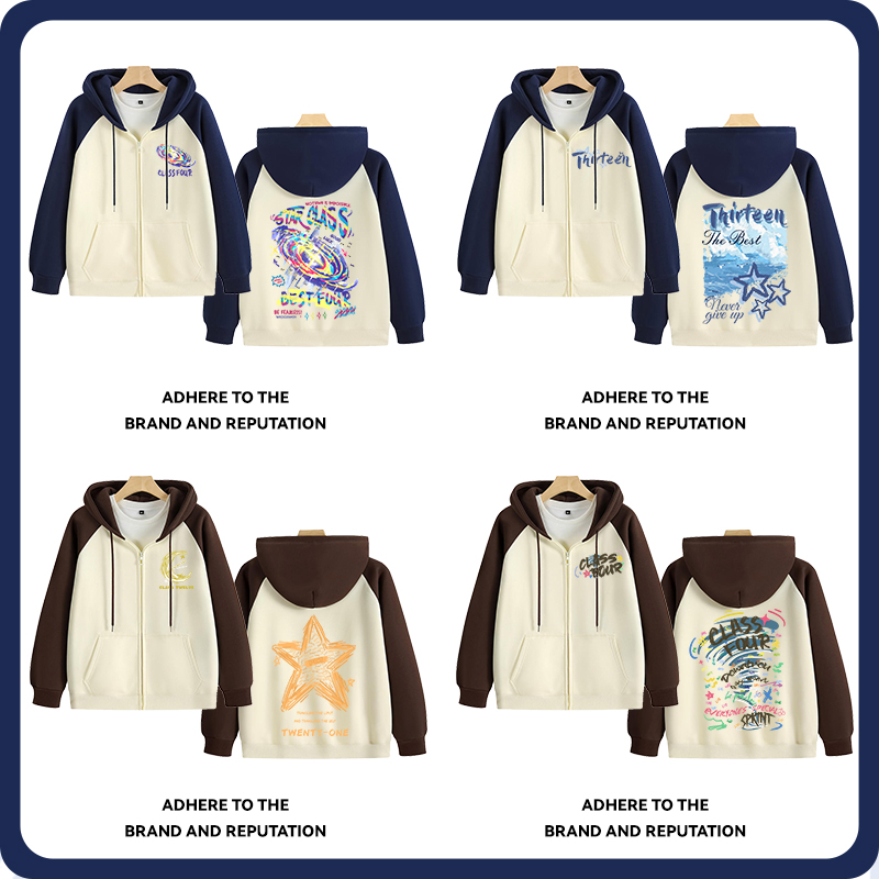 班服定制卫衣初高中小大学生秋冬季校运动会风衣外套公司年会团建