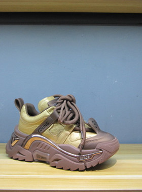 欧货专柜正品玛莎贝尔24春增高拼色炫酷羊皮里牛皮老爹鞋29222-71