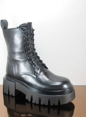 欧洲站欧货专柜正品玛莎贝尔21秋厚底链子胎牛皮马丁靴8010-9