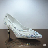 欧货欧站专柜正品 1389 柏利15春BAILISHOES闪钻布纹 羊京皮单鞋