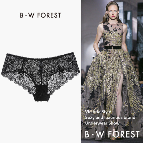 维多利亚性感蕾丝超薄诱惑透明女士内裤透气舒适包臀低腰三角裤