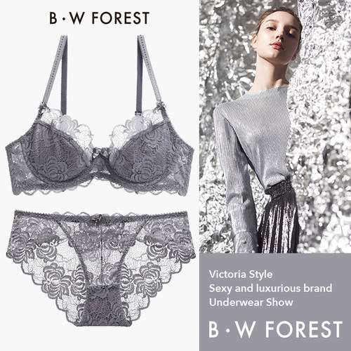 夏季薄款性感蕾丝文胸套装