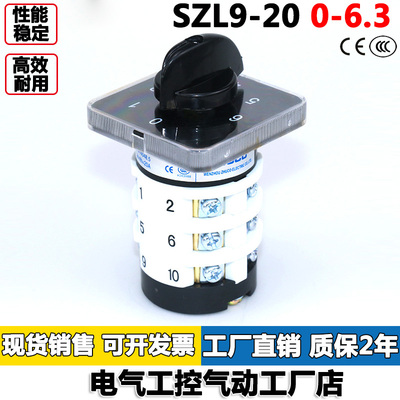 SZL9/E9/GLE9-20/0-6.3口罩机超声波万能转换开关7档3节银点卓超