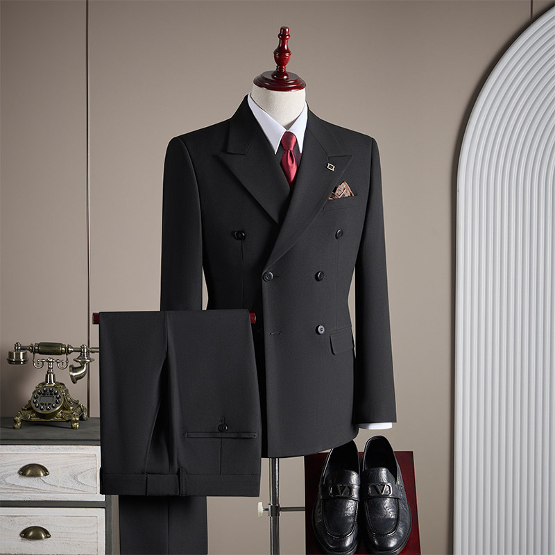 【TGH】新郎结婚西服套装男士秋冬修身商务休闲职业正装西装TZ750