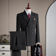 男士 新郎结婚西服套装 秋冬修身 商务休闲职业正装 TZ750 西装 TGH