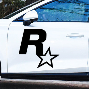 R星车身贴纸引擎盖车门个性贴JDM改装电动摩托GTA5飞车汽车装饰贴