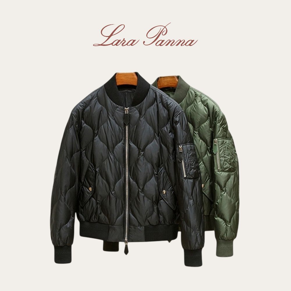 【高品质90白鹅绒】经典葫芦纹 B版冬季男士加厚保暖棒球领羽绒服