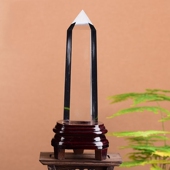 白水晶熔炼柱高纯度水晶全净高透六棱柱客厅玄关书房居家摆件