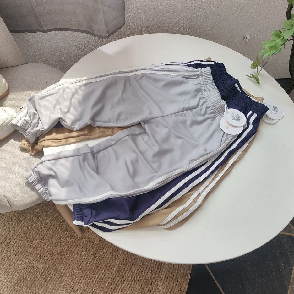 笑笑家 童装裤子男童女童春秋夏薄款休闲运动裤束脚裤长裤防蚊裤
