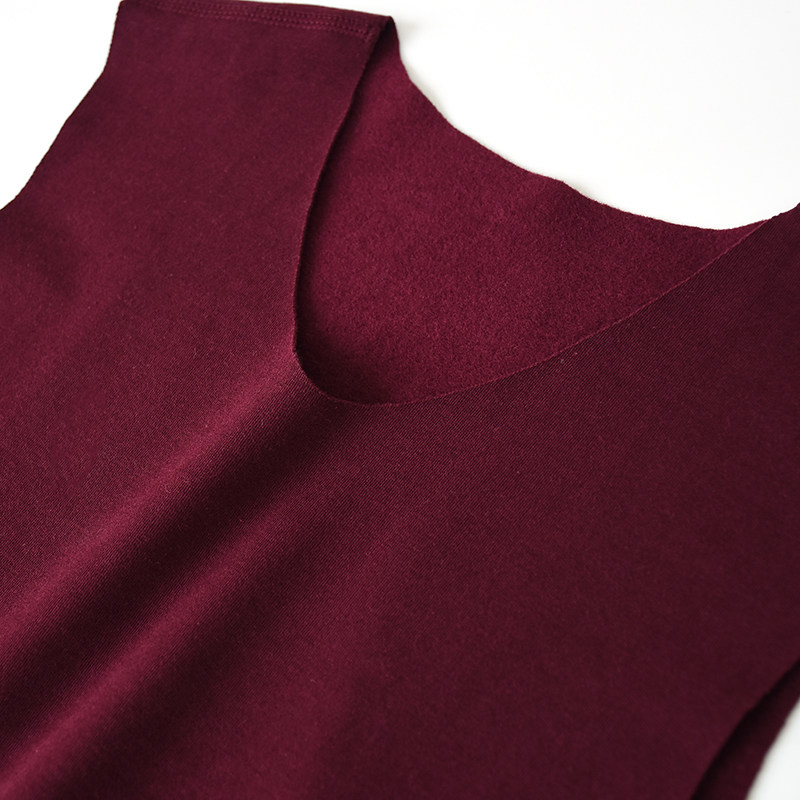 ZHENYUAN 원활한 조끼 남자 가을 겨울 순수 코튼 가열 독일 벨벳 슬림 피트 탄성 단순 솔리드 컬러 열 속옷 탑