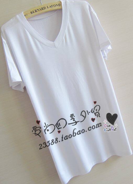 모달 티셔츠 남성 반팔 언더 셔츠 루즈 캐주얼 여름 심플 보텀 셔츠 언더웨어 흑백 그레이 무지 브이넥