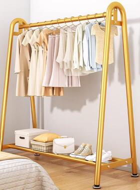 衣帽架晾衣架落地室内房间简易挂衣架子家用卧室宿舍衣服收纳架