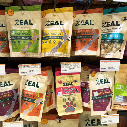 ZEAL狗零食肉干耐咬磨牙洁齿125g