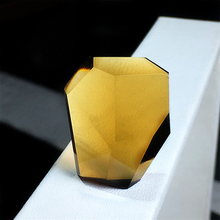 无忧化天然黄水晶小随形原石打磨橘黄色晶体通透镶嵌戒指项链饰品