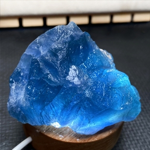 天然蓝萤石原石蓝彩萤石矿物标本雕刻毛料矿香石鱼缸家居桌面摆件