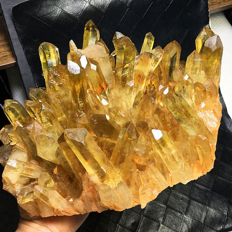 天然黄水晶簇手链消磁摆件