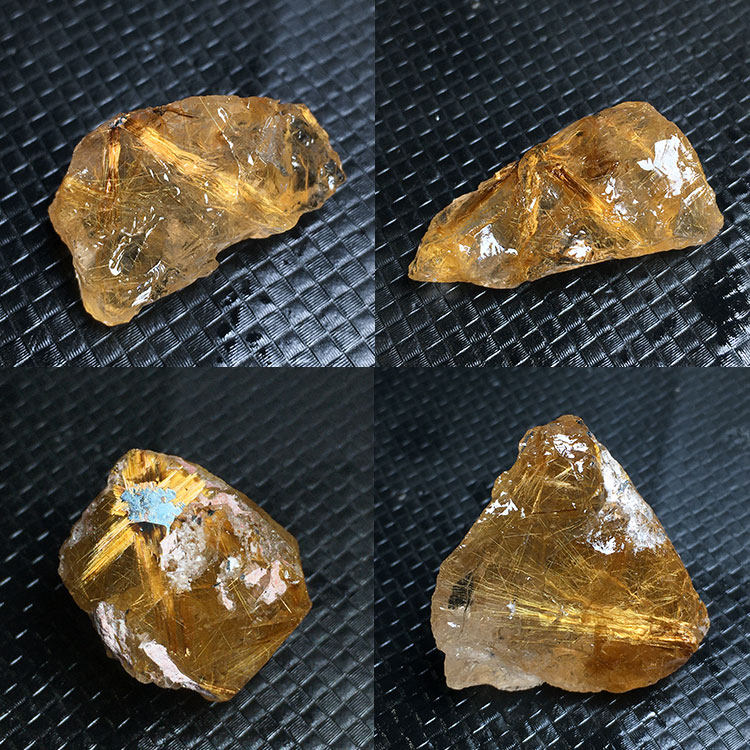 天然金发晶钛晶原石钛晶花板钛彩虹毛料原矿标本家居造景装饰摆件