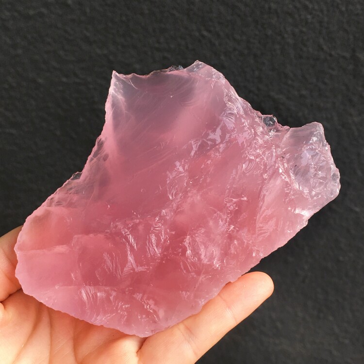 天然粉水晶原石摆件马粉粉晶碎石芙蓉石毛料标本香薰扩香石把玩件