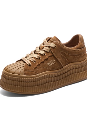 专柜正品他她2025秋款女鞋邦妮熊板鞋复古厚底运动休闲鞋GXV01CM5