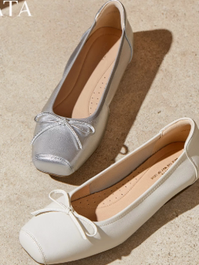 专柜正品他她2025秋季新女鞋百搭蝴蝶结舒适羊皮浅口单鞋UUY01CQ5