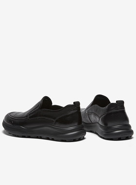 专柜正品百思图2026春款一脚蹬豆豆乐福鞋通勤男士皮鞋WDS02AM6