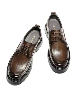 专柜正品森达正装皮鞋男2025冬款英伦风时尚商务休闲皮鞋2DN01DM5