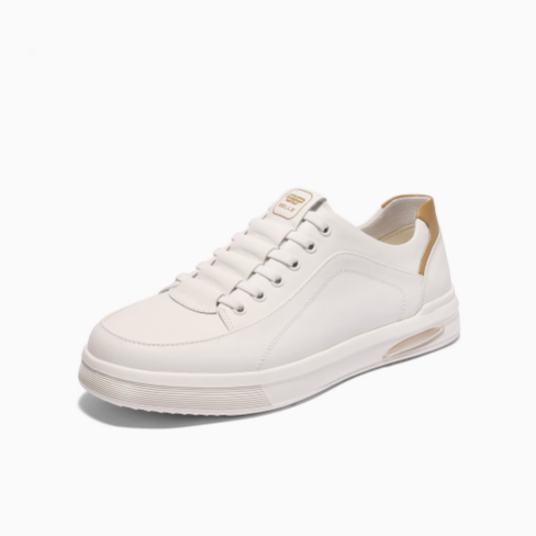 Belle/百丽男鞋百搭真牛皮小白鞋