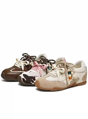 专柜正品天美意双鞋带软底手作德训复古阿甘鞋女2026春款BM831AM6