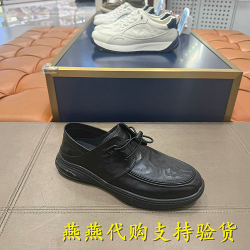 专柜正品百丽商务休闲真牛皮鞋2026夏款踩后跟通勤爸爸鞋9AP01BM6