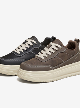 专柜正品百思图2026春新款男鞋时尚百搭厚底休闲运动板鞋51390AM6