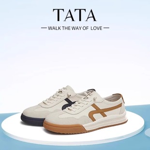 他她2025春款 小白鞋 男鞋 厚底运动鞋 73Z22AM5 复古休闲板鞋 专柜正品