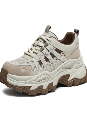 专柜正品他她2026春款女鞋老爹鞋加绒百搭厚底运动休闲鞋CJY01AM6