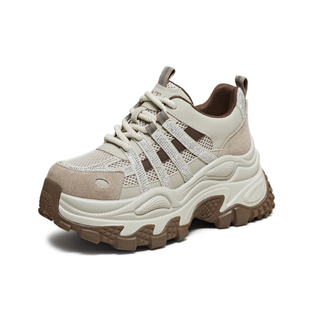 专柜正品他她2026春款女鞋老爹鞋加绒百搭厚底运动休闲鞋CJY01AM6