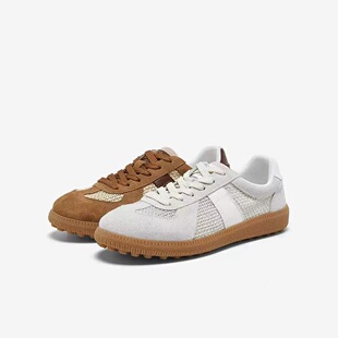 运动休闲鞋 女网面透气厚底德训鞋 U2606BM6 百思图2026夏款 专柜正品