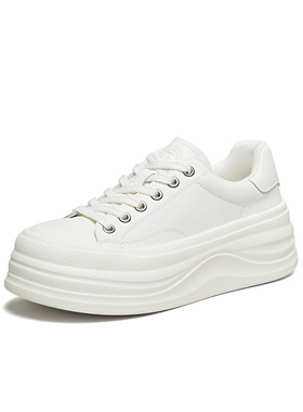 专柜正品他她2026春款女鞋时尚休闲鞋百搭厚底板鞋白色鞋G2P01AM6