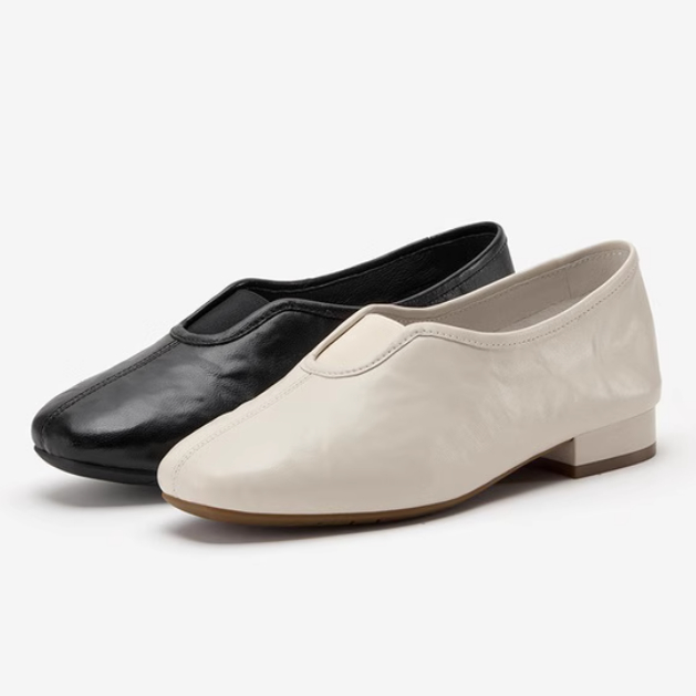 专柜正品拔佳2026春新款女鞋时尚复古羊皮一脚蹬休闲单鞋AAS24AA6