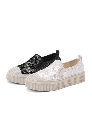 Belle/百丽圆头休闲女厚底帆布鞋