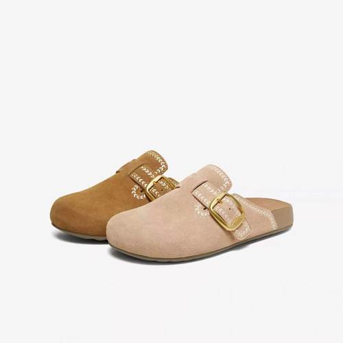 专柜正品TATA他她女鞋2026夏款勃肯时尚百搭拖鞋后空凉鞋KM804BH6