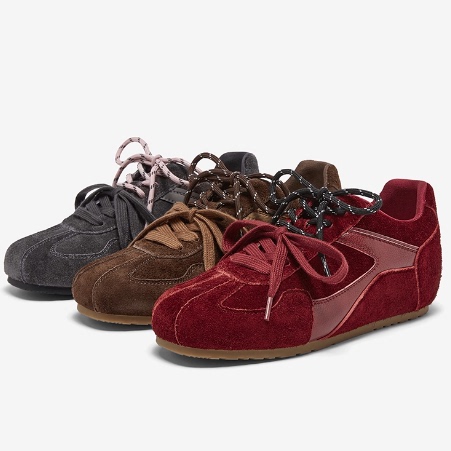 专柜正品百思图2026春款女鞋厚底内增高德训鞋运动休闲鞋A9992AM6