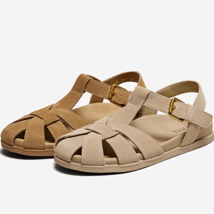 TATA/他她女鞋休闲复古罗马凉鞋