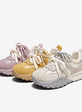 专柜正品他她2025秋款女鞋厚底休闲阿甘鞋轻便复古运动鞋CM702CM5