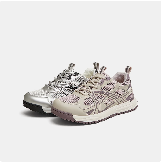 TATA他她女鞋复古透气老爹鞋撞色