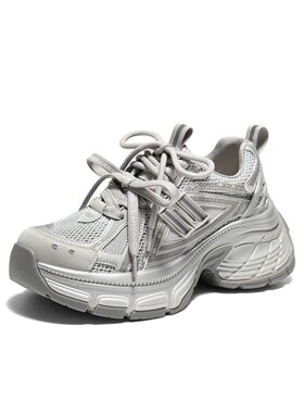 专柜正品百丽2026夏季新款女鞋网面老爹鞋厚底运动休闲鞋F4Q1DBM6