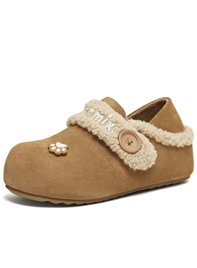 专柜正品天美意2025冬新款女鞋厚底加绒勃肯毛毛鞋雪地靴BM141DM5