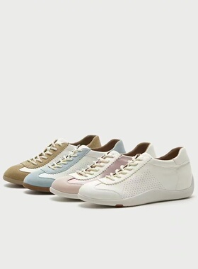 专柜正品Bata2026夏款女德训鞋软底牛羊皮舒适休闲运动鞋ALI75BM6