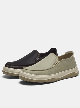 专柜正品百思图2025夏新款男鞋通勤一脚蹬布鞋厚底休闲鞋L6520BM5