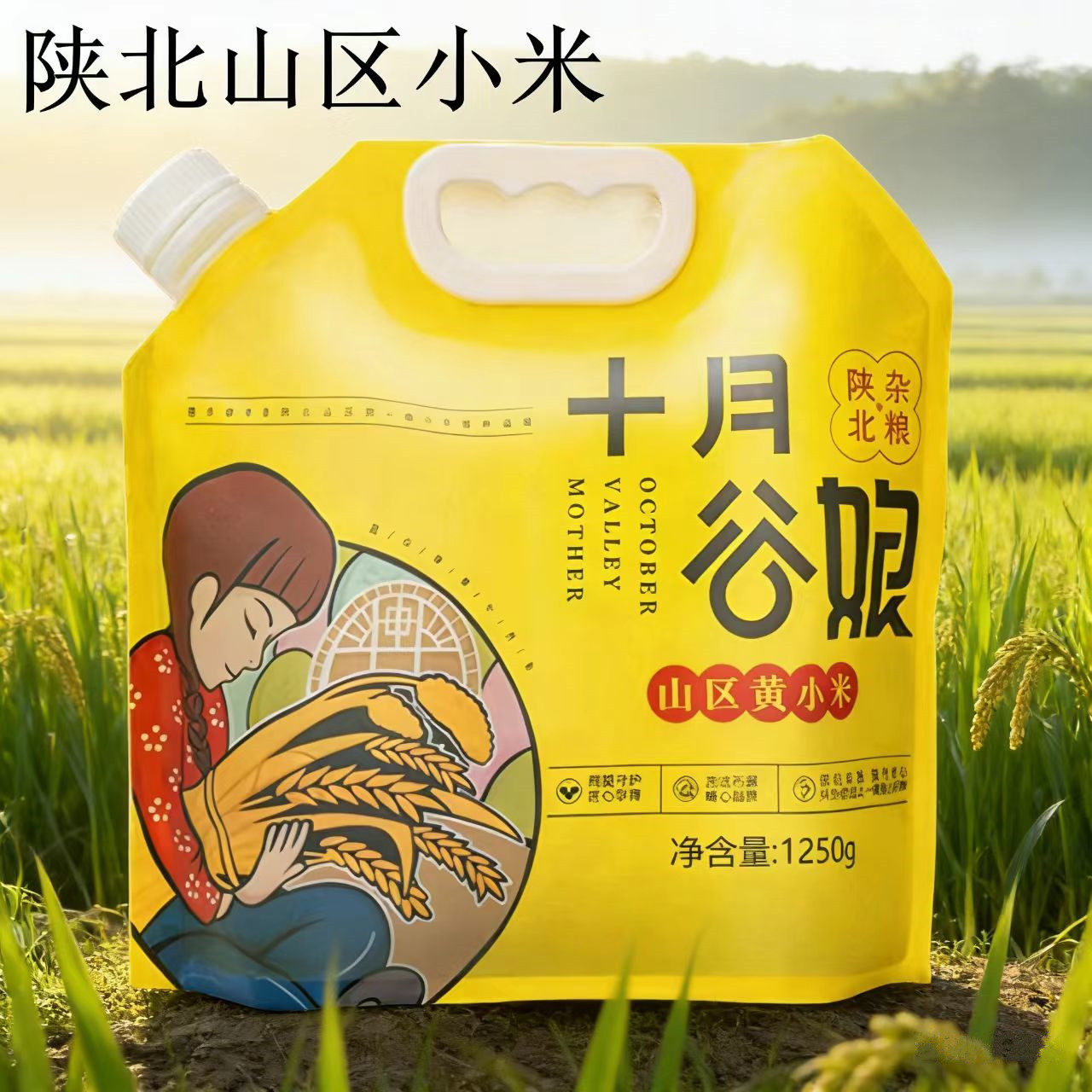 十月谷娘陕北油脂黄小米1250g
