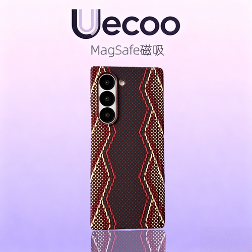 【Uecoo原创家】轻奢凯夫拉纹理适用于三星W25手机壳三星Zfold7保护套磁吸超薄带中轴三星Zfold6折叠屏w24W26
