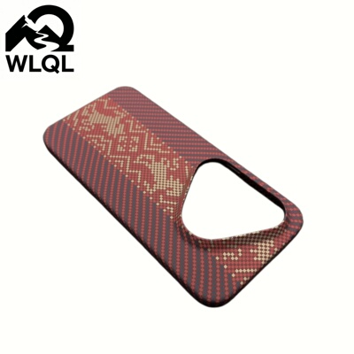 【 WLQL手机壳数码店】鸿运赤骥承金适用华为pura90promax手机壳新款碳纤维纹Pura90/80Pro情侣保护套pura80