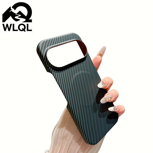 【WLQL手机壳数码店】新款超薄碳纤维纹适用谷歌pixel11pro手机壳简约设计感谷歌10pro半包式磁吸pixe9保护套